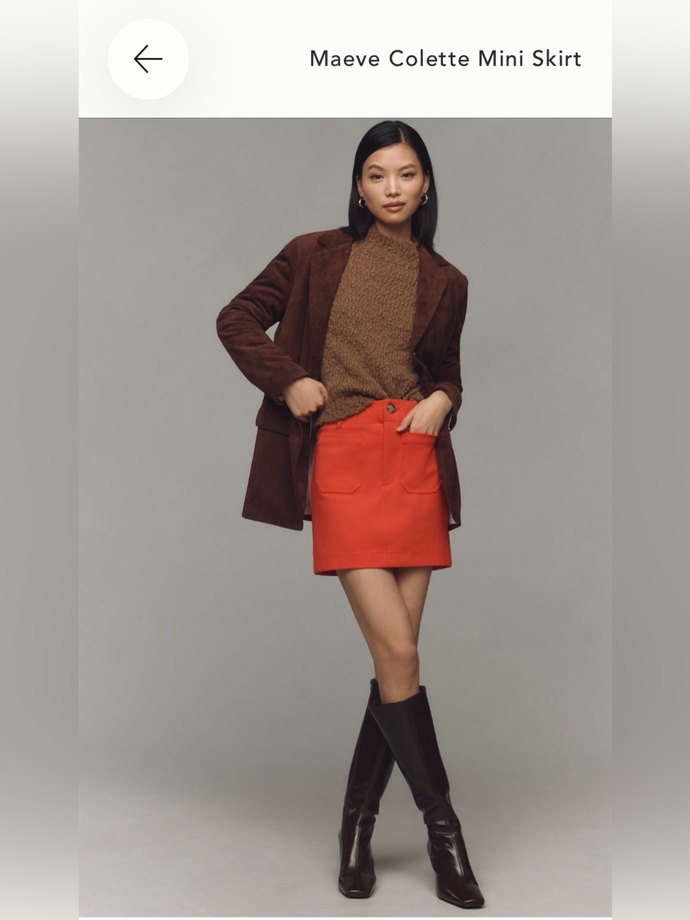 Maeve Colette Red Mini Skirt by Anthropologie